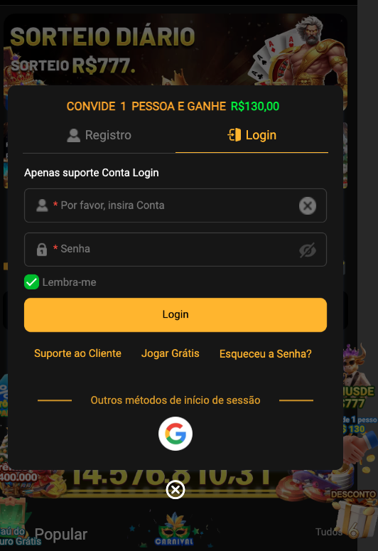Aplicativo móvel BET522